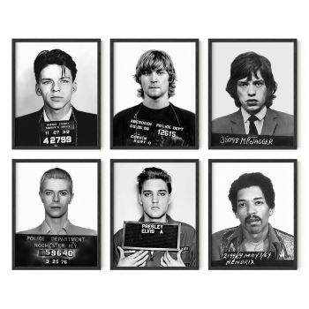 Celebrity Mugshot Poster Vintage Rock Posters