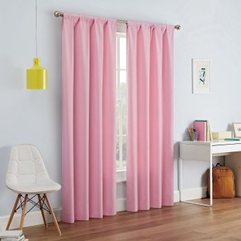 Eclipse Kendall Modern Blackout Thermal Rod Pocket Window Curtain for Bedroom or Living Room (1 Panel)