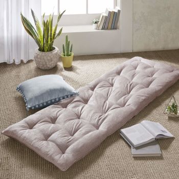 Edelia Foldable Poly Chenille Light Weight Lounge Floor Pillow Cushion Tufted Seat for Meditation