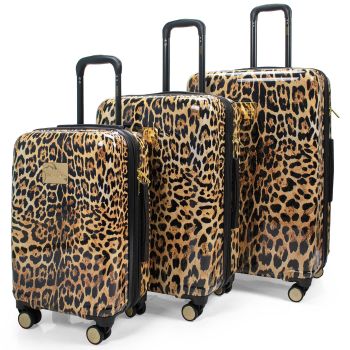 Leopard 3 Piece Expandable Luggage Set