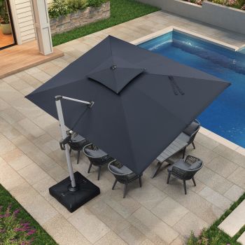 9' X 12' Patio Umbrella Outdoor Rectangle Umbrella Large Cantilever Umbrella Windproof Offset Umbrella Heavy Duty Sun Umbrella for Garden Deck Pool Patio