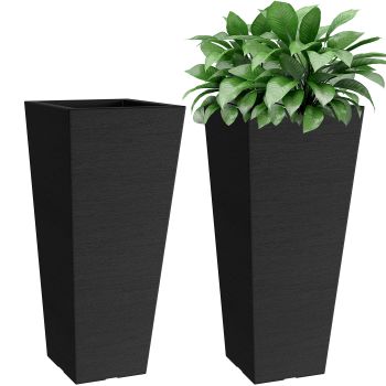 Set of 2 Tall Outdoor Planters
