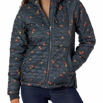 Women's Lightweight Water-Resistant Sherpa-Lined Hooded Puffer