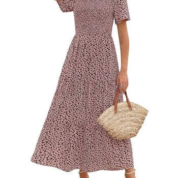 2023 Womens Summer Casual Floral Boho Long Dress