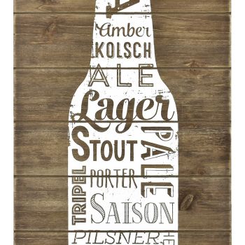 66962 Bar None Wood Plank Beer Varieties Wall Art