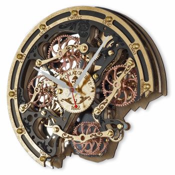 Automaton Bite 1682 "Black Gold" Large Wall Clock Moving Gears