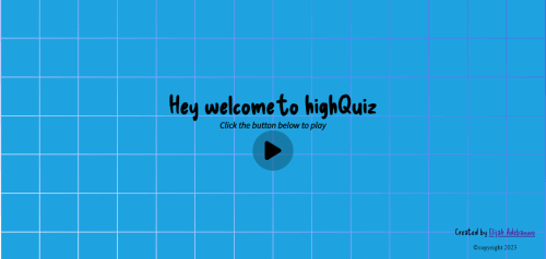 highQuiz project