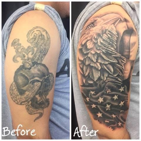 Eagle and Flag Coverup