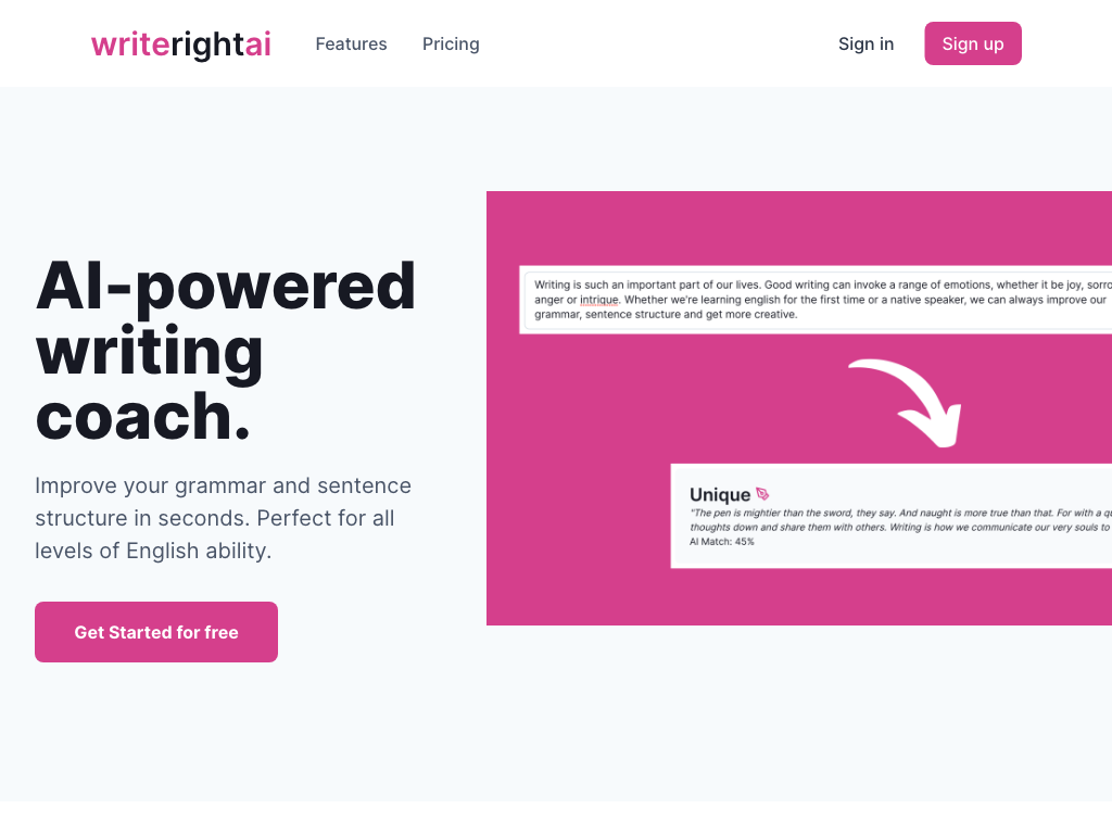 Preview image of Writerightai