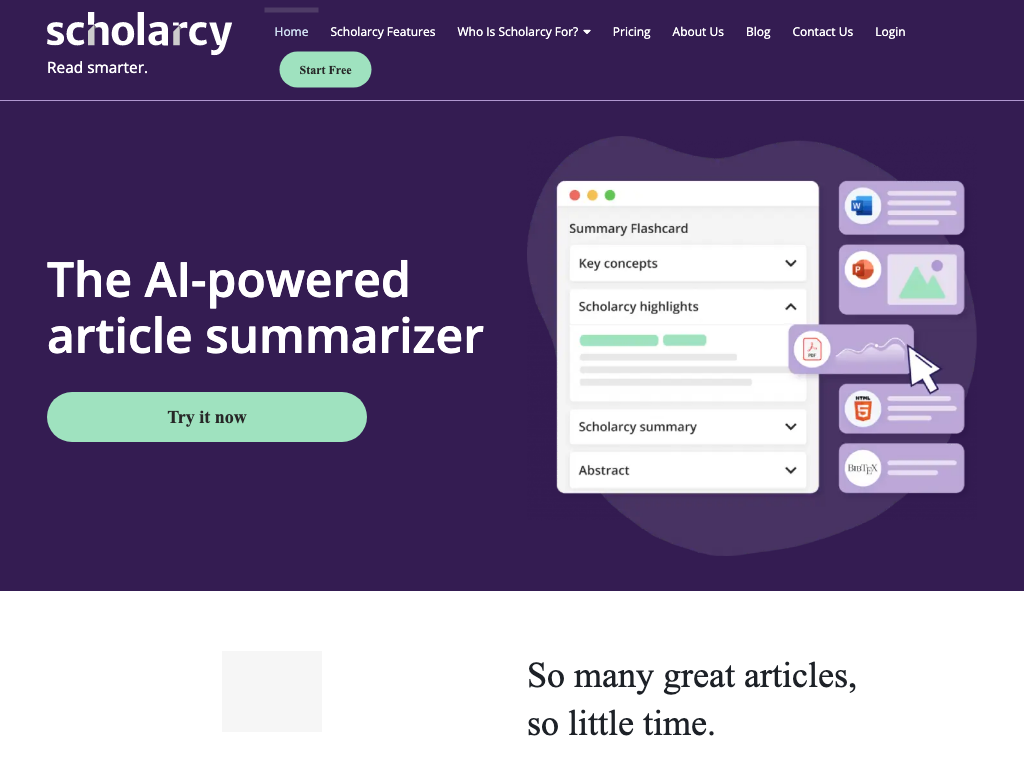 Preview image of Scholarcy