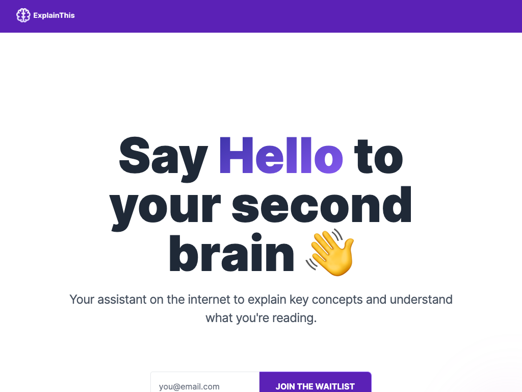 Screenshot of summarizing, highlighting and explaining complex information website