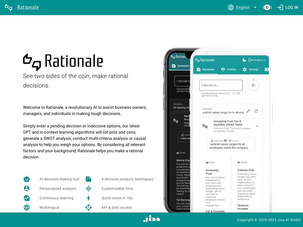 Screenshot of automated decision-making, data management, writing assistance, gaming & apps, audio processing, language & translation, shopping assistance and recommendations website