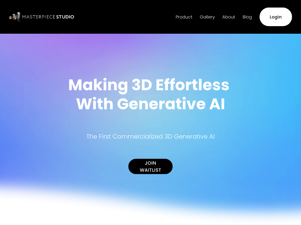 Screenshot of quickly creating high-quality 3D models website