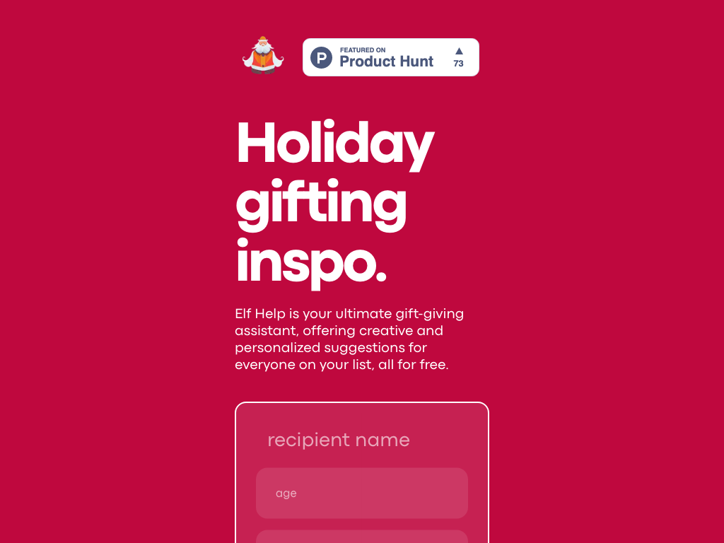 Screenshot of finding thoughtful gifts website