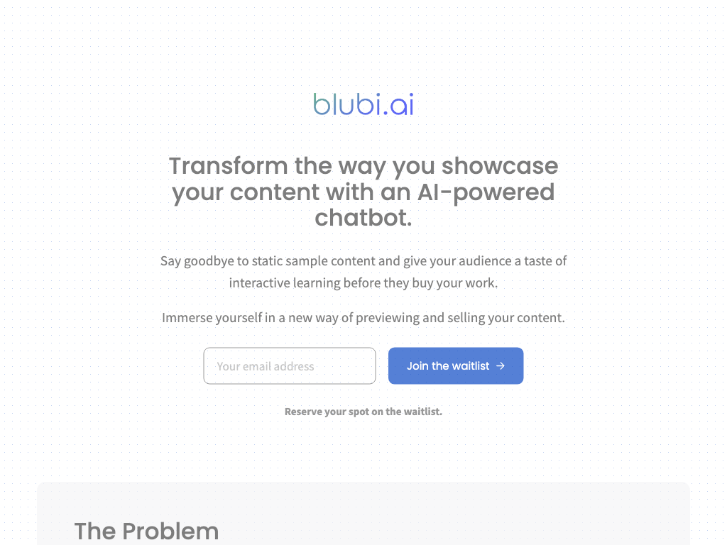 Screenshot of creating personalized, interactive content experiences website