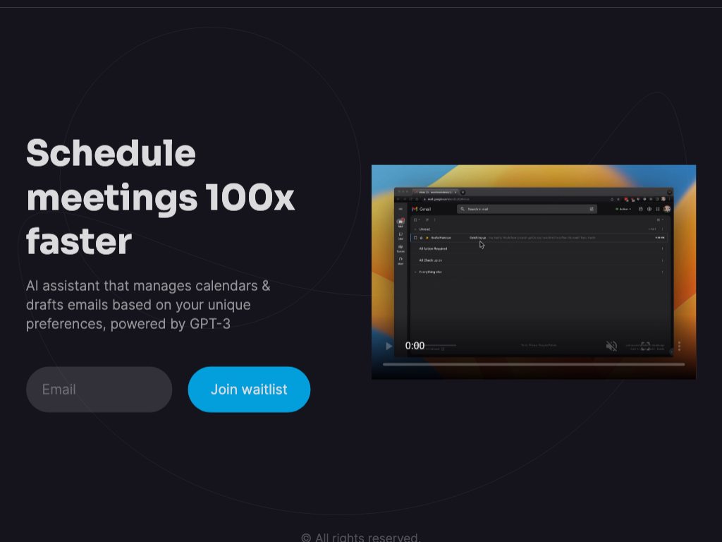 Screenshot of scheduling meetings, setting reminders, and integrating with other apps website