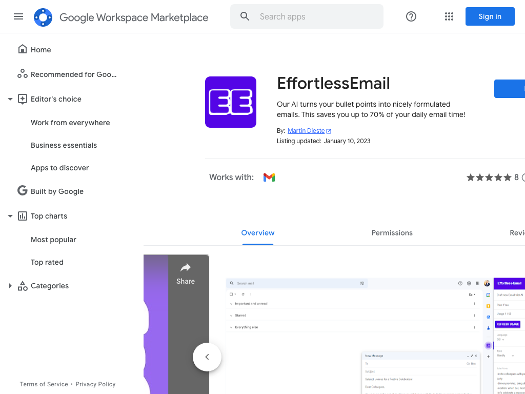 Preview image of EffortlessEmail
