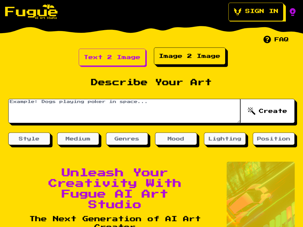 Preview image of Fugue AI Art Studio
