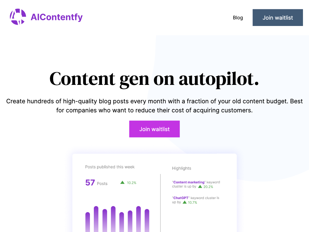 Preview image of AIContentfy