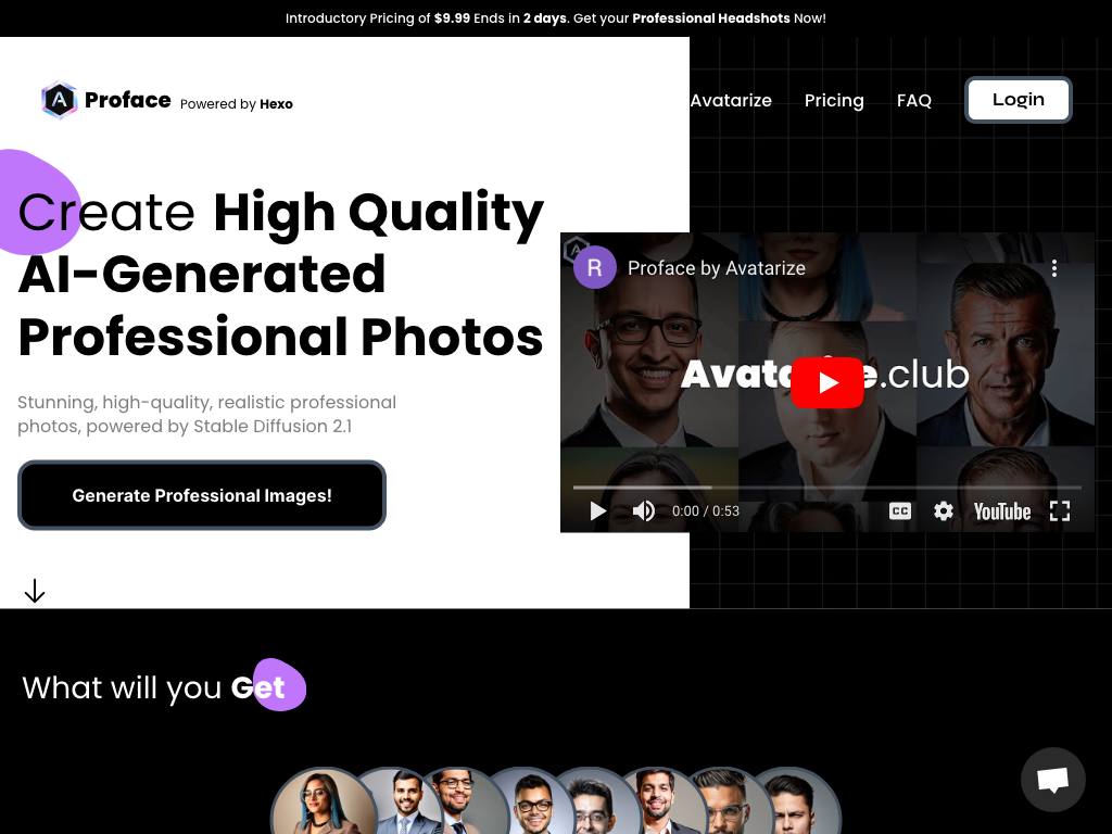 Screenshot of creating 3D avatars with voice synthesis website
