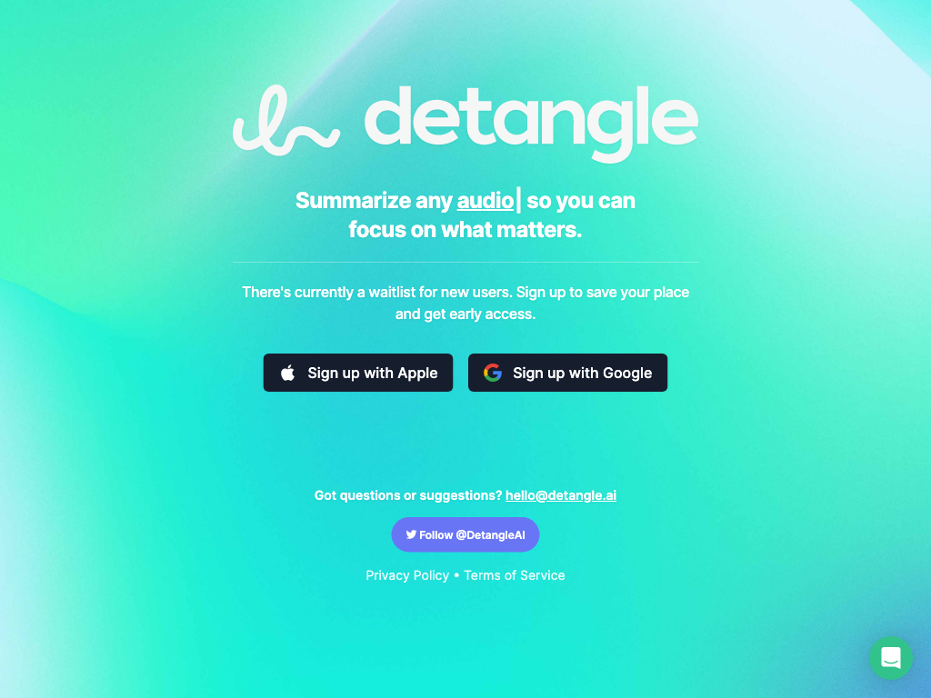 Screenshot of quickly understanding lengthy content website