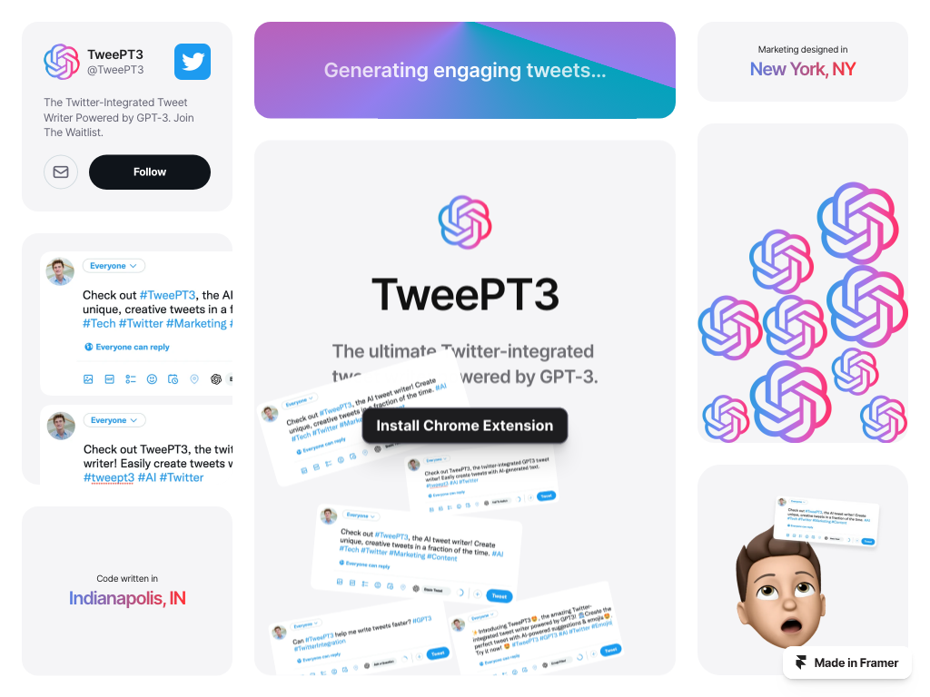 Screenshot of creating engaging content quickly website