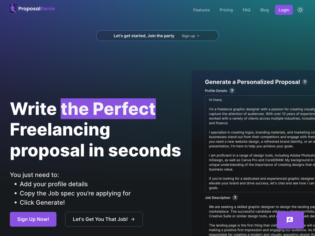 Preview image of Proposal Genie