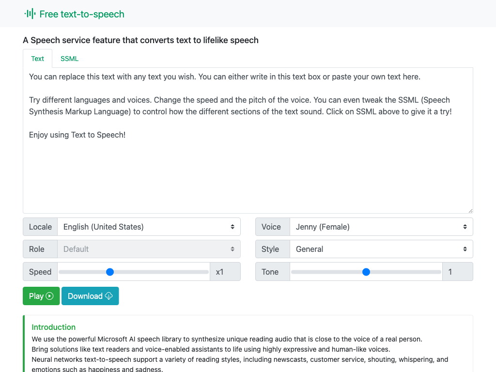 Preview image of Text to Speech Online Converter