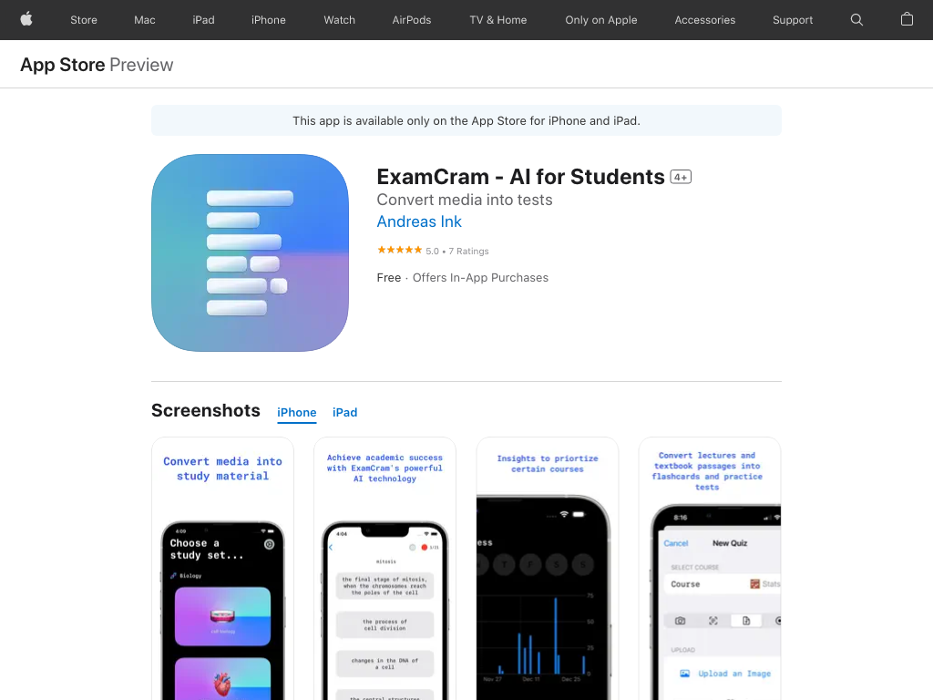 Screenshot of creating personalized study materials, providing feedback and adjusting study plans website
