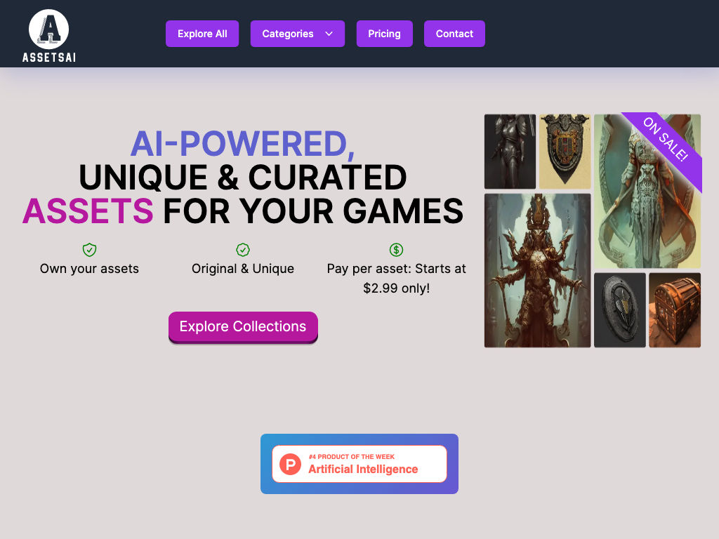 Screenshot of game design and development website
