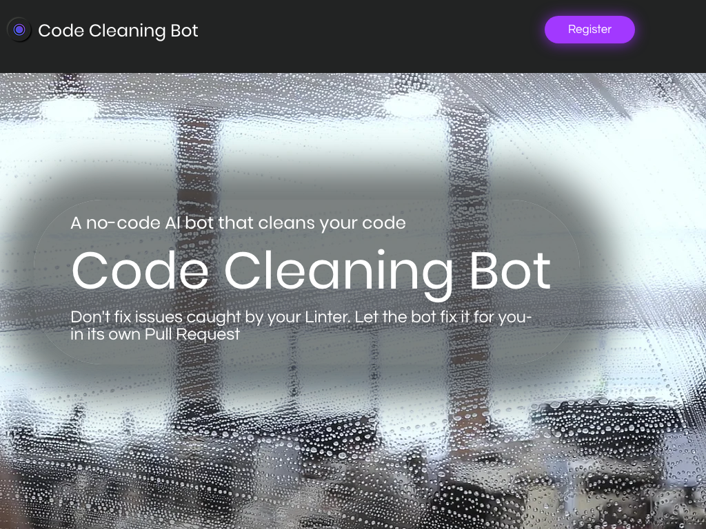 Screenshot of code cleaning, optimising, security and performance website