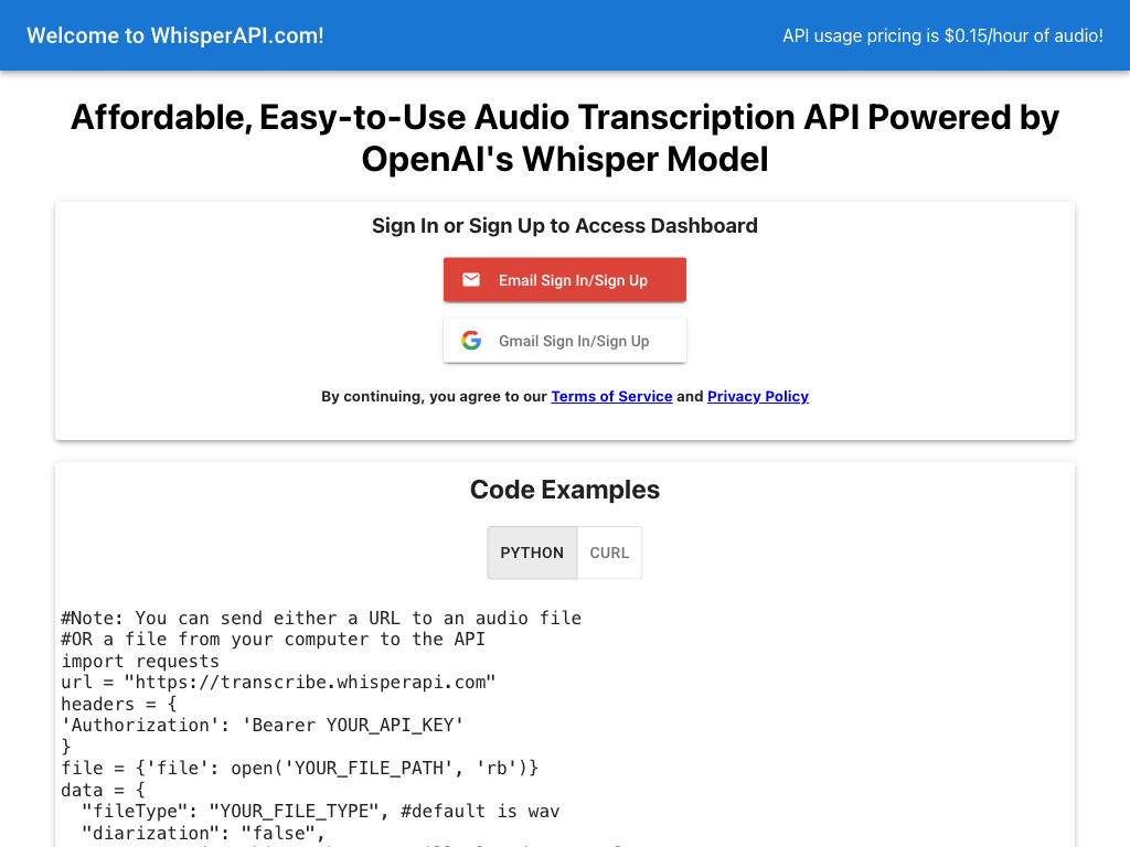 Preview image of Whisper API