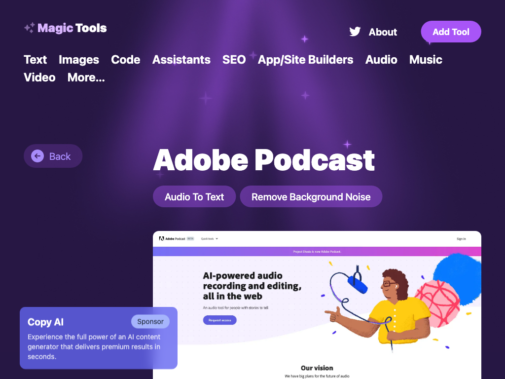 Preview image of Adobe Podcast