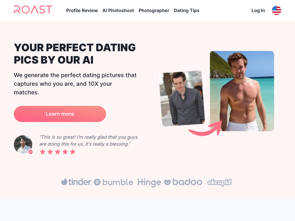 Screenshot of  website