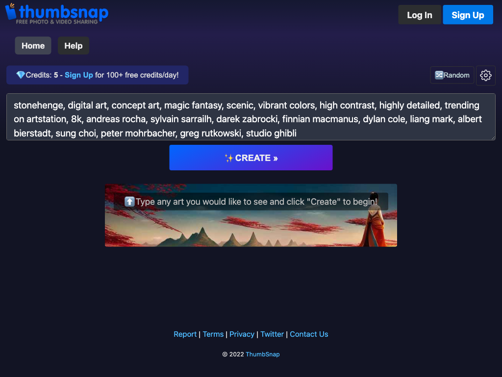 Preview image of ThumbSnap Art Generator