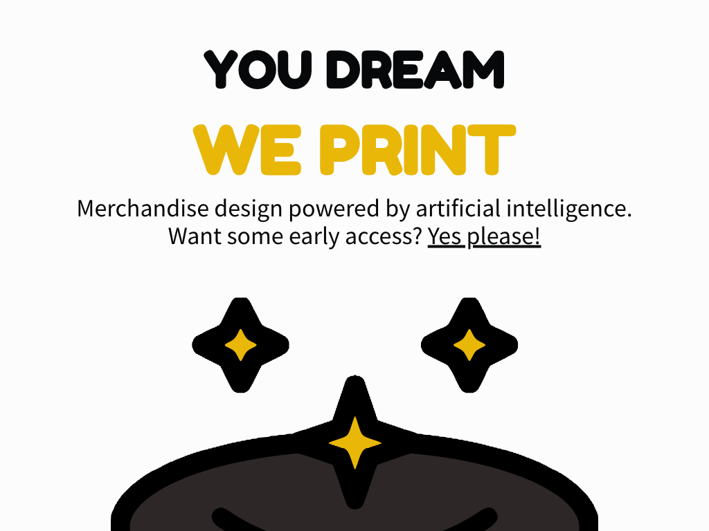 Screenshot of designing merchandise website