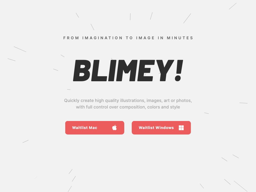 Screenshot of quickly creating illustrations, images, art or photos website