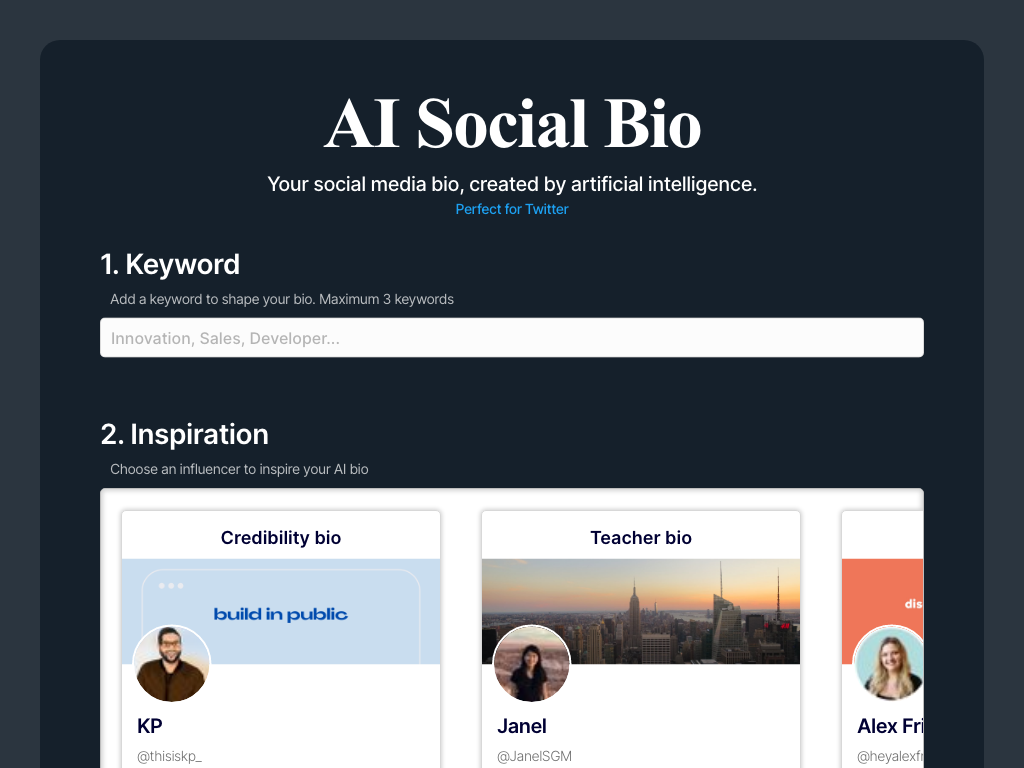 Screenshot of enhancing social media presence website