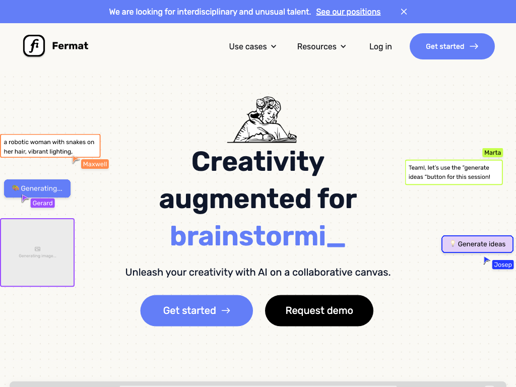 Screenshot of faster content creation website