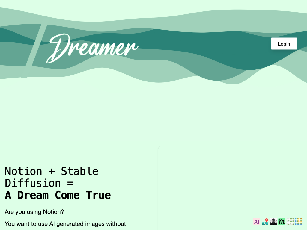 Screenshot of generating images quickly and easily website