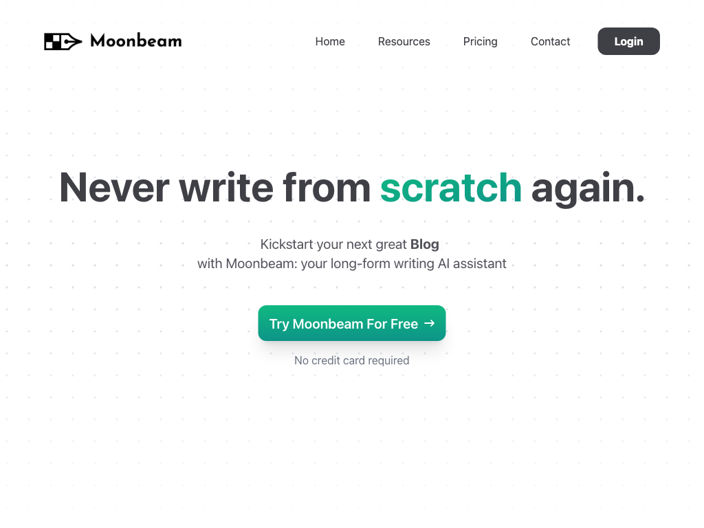 Screenshot of long form writing, outlining, researching and collaboration website