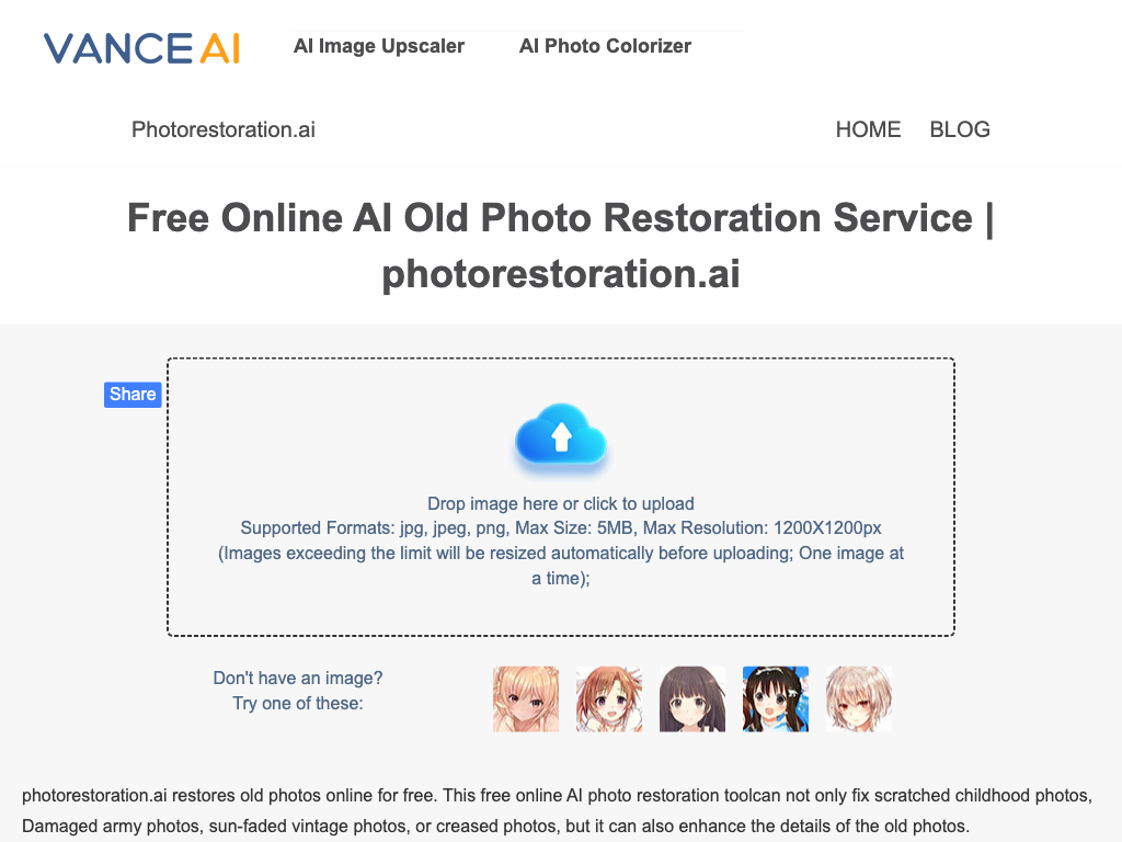 Preview image of Photorestoration.ai