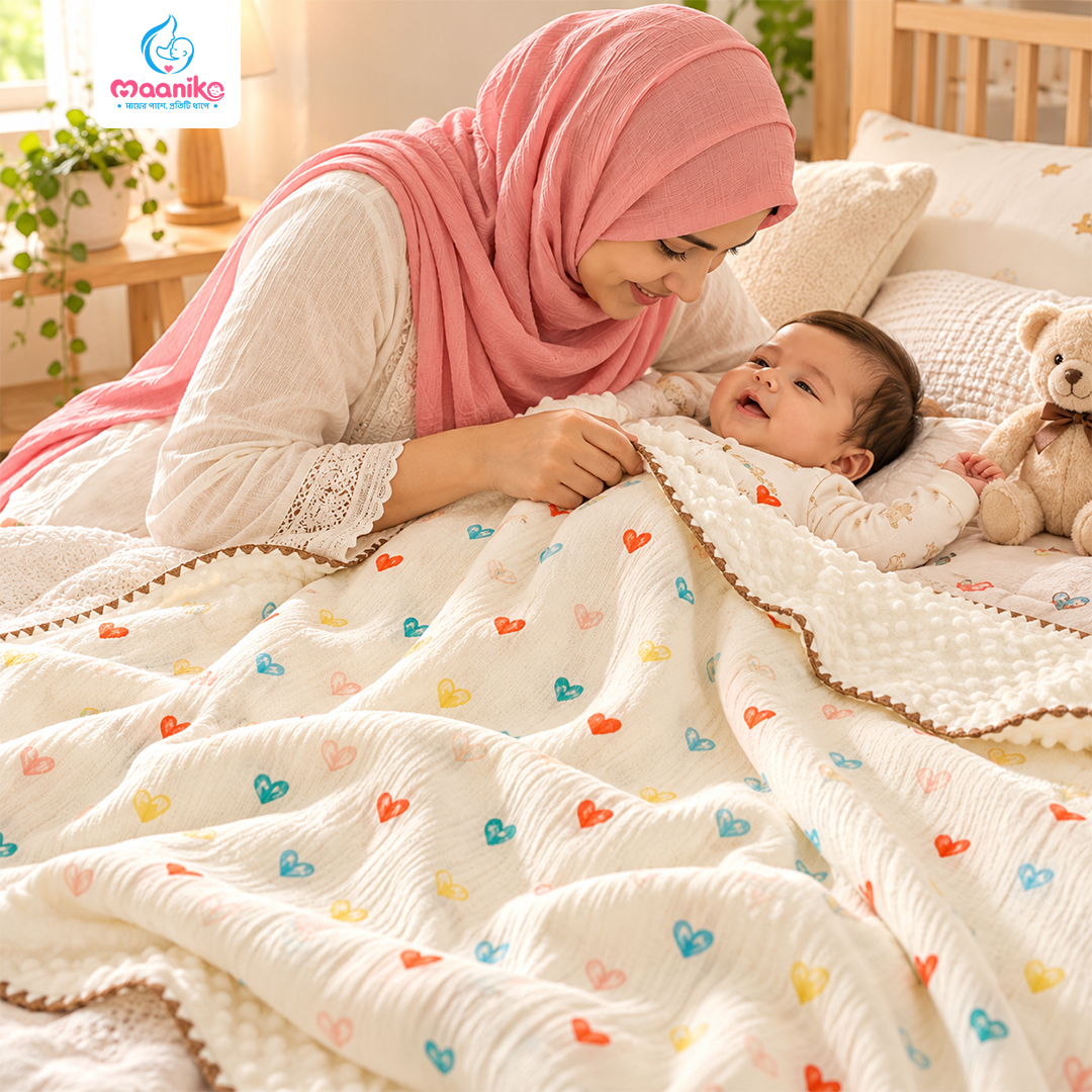 Cotton Double-Layer Baby Quilt | সুতি ডাবল লেয়ার বেবি কাঁথা-এর বিকল্প ছবি