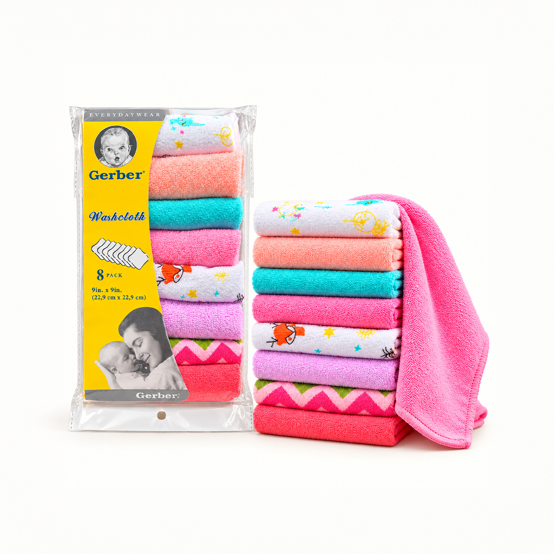 Baby Washable Cloth Set (8 Pcs) | নবজাতকের নরম রুমাল সেট