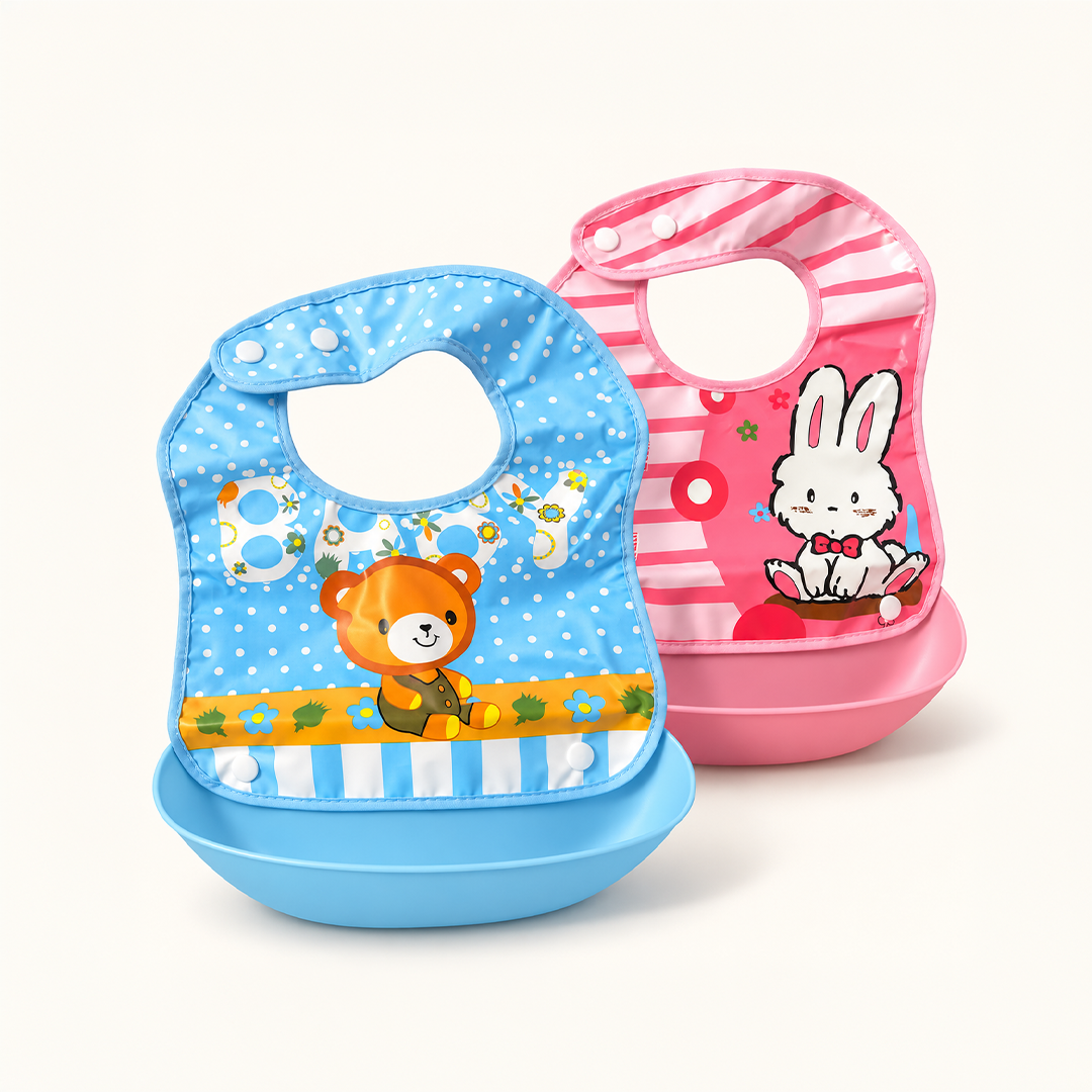 Baby Feeding Tray Bib | শিশুর খাবার ধরার ট্রে-যুক্ত বিব