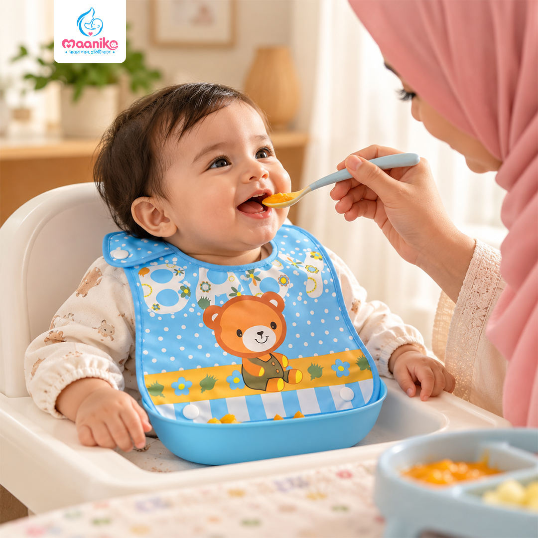 Baby Feeding Tray Bib | শিশুর খাবার ধরার ট্রে-যুক্ত বিব-এর বিকল্প ছবি