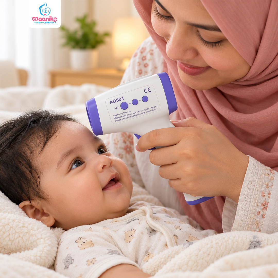 Digital Infrared Forehead Thermometer (1 Pc) | স্পর্শ ছাড়াই জ্বর মাপার ডিজিটাল থার্মোমিটার-এর বিকল্প ছবি