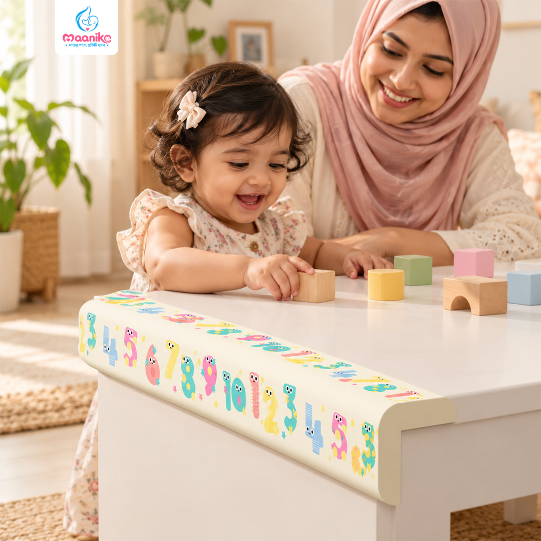 Baby Safety Wide Table Edge Protector Strip (8cm × 2m) | শিশুর নিরাপত্তায় ফার্নিচারের ধার সুরক্ষার স্ট্রিপ-এর বিকল্প ছবি