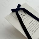 תפריט חד צדדי + פתק אישי + פפיון קטיפה שחור 2