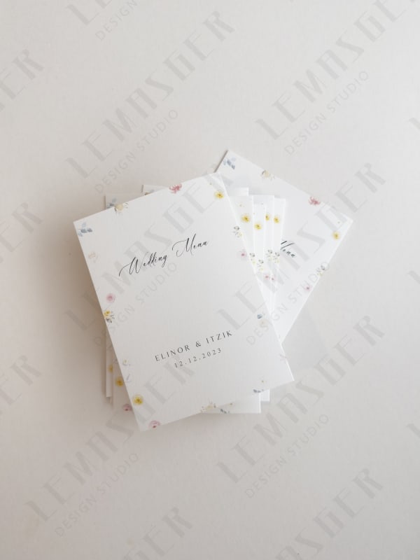 עיצוב תפריט - ספרון פרחים 2